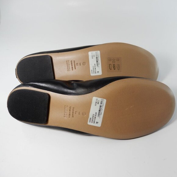 SCHUTZ Eudora Slip On Ballet Flats Size 7 Run Small Black Leather NEW $128 - Picture 13 of 14